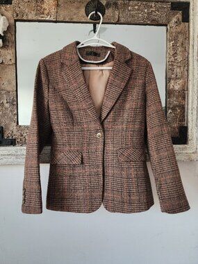 Blazer Tailored Houndstooth Check Jacket